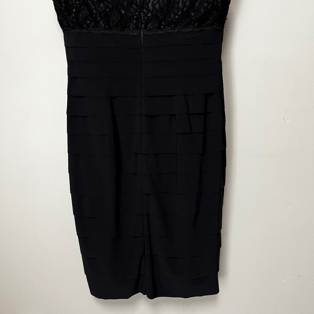 JONES WEAR Black Lace Tiered Dress/Size 4 - Picture 7 of 14